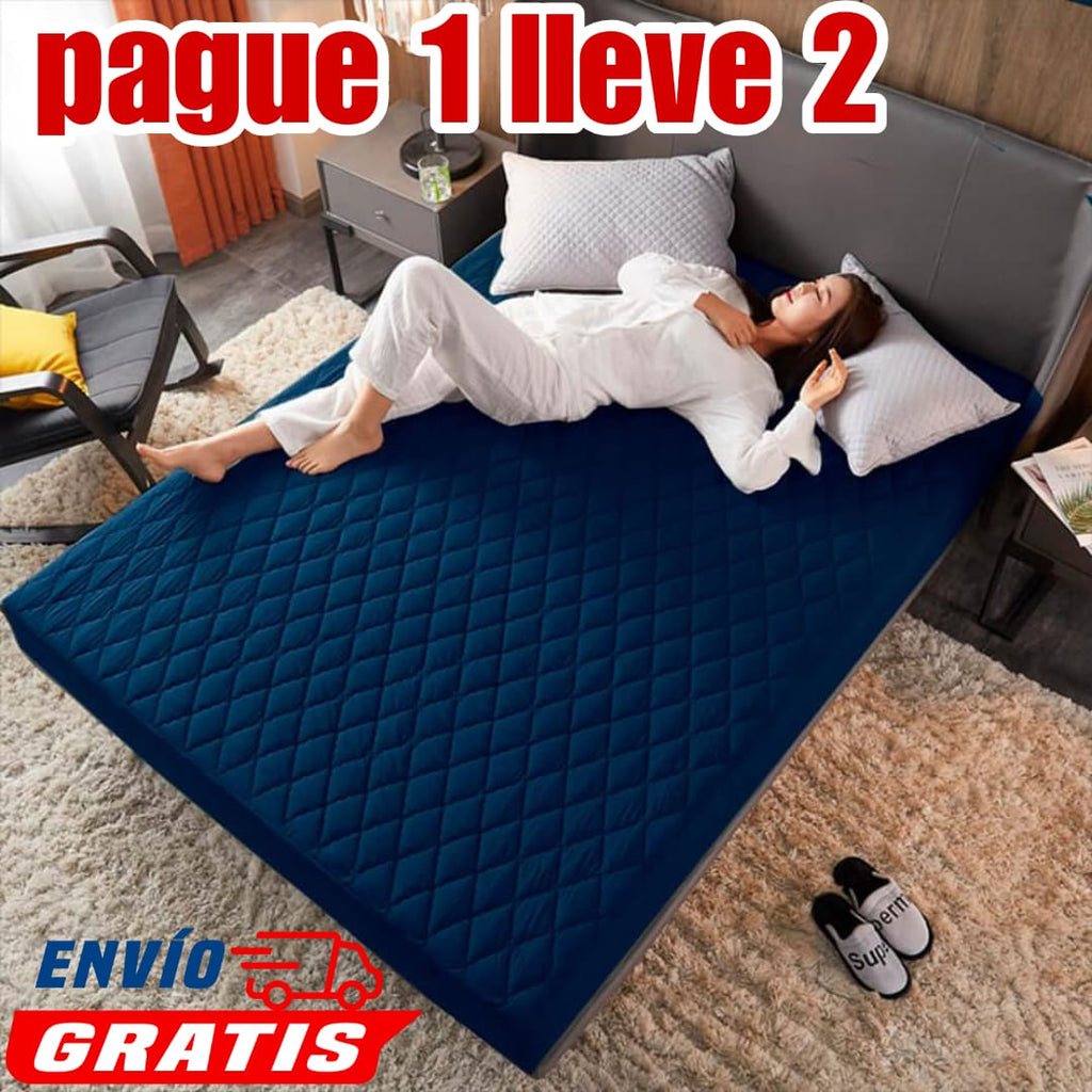 OFERTA EN CUBRE COLCHON PAGUE 1 LLEVE 2 + 4 FUNDAS DE ALMOHADA GRATIS